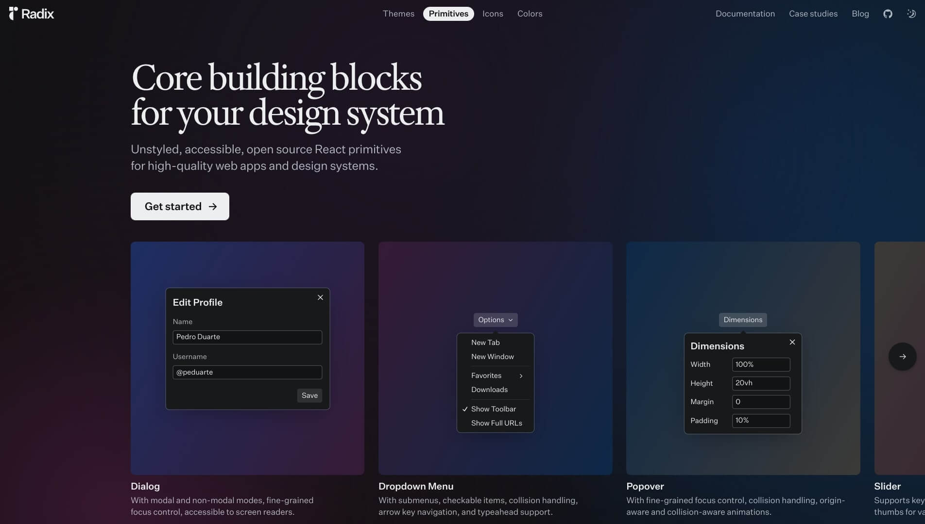 Radix UI. Promo